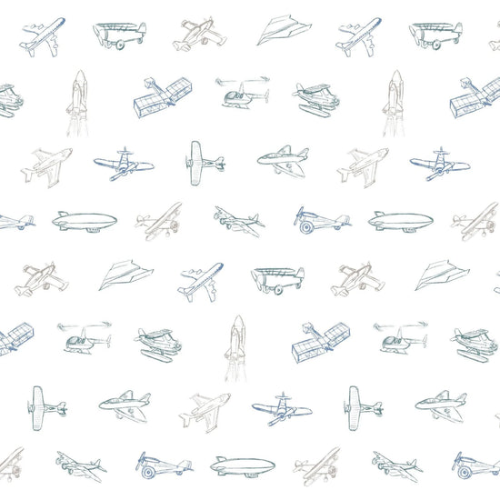 Load image into Gallery viewer, Airplanes Organic Cotton Magnetic Footie

