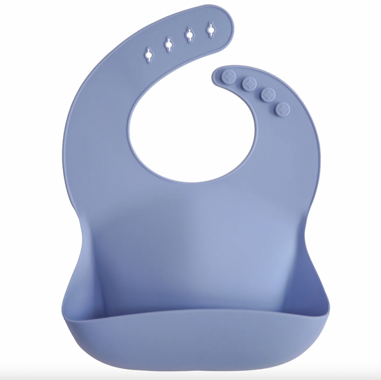 Load image into Gallery viewer, Silicone Baby Bib - Powder Blue
