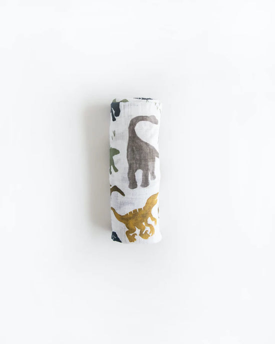 Load image into Gallery viewer, Cotton Muslin Swaddle Blanket - Dino Friends
