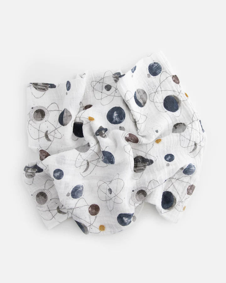 Load image into Gallery viewer, Cotton Muslin Swaddle Blanket - Planetary
