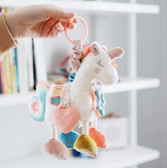 Unicorn Itzy Friends Link & Love Activity Plush with Teether Toy