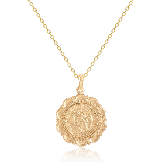 Saint Christopher Coin Necklace