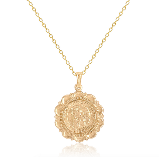 Saint Christopher Coin Necklace