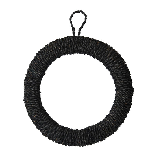 Black Hand-Woven Abaca Rope Trivet
