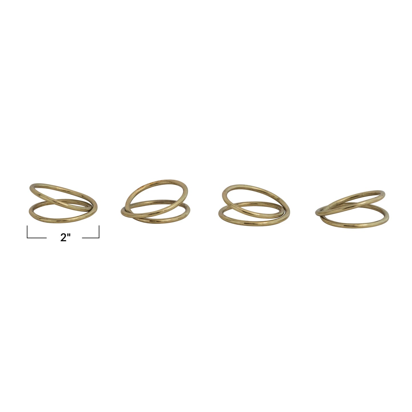 Brass Napkin Ring - Set of 4