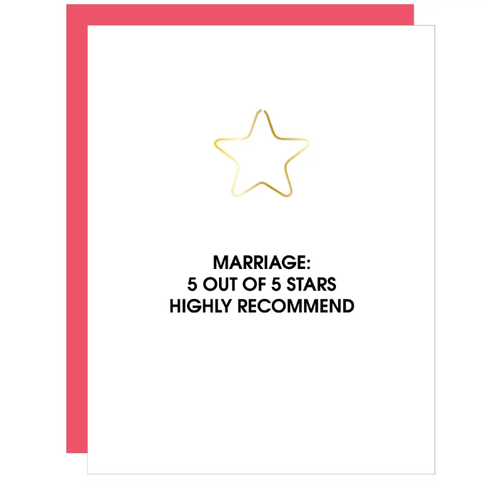 Marriage 5 Stars Paper Clip Card