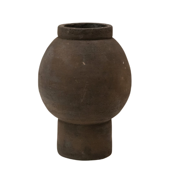 Load image into Gallery viewer, Black Terra Cotta Bolt Vase
