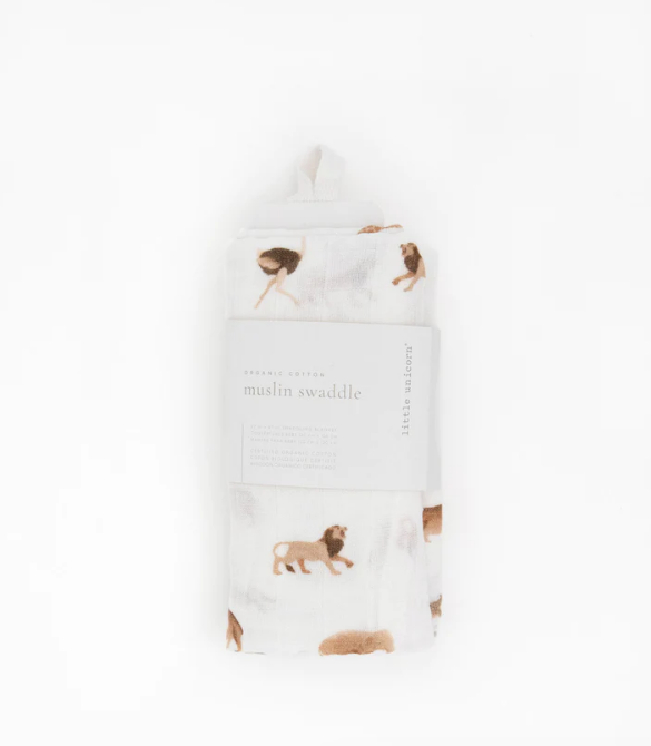 Organic Cotton Muslin Swaddle Blanket - Animal Crackers