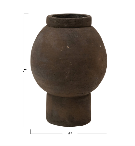 Load image into Gallery viewer, Black Terra Cotta Bolt Vase
