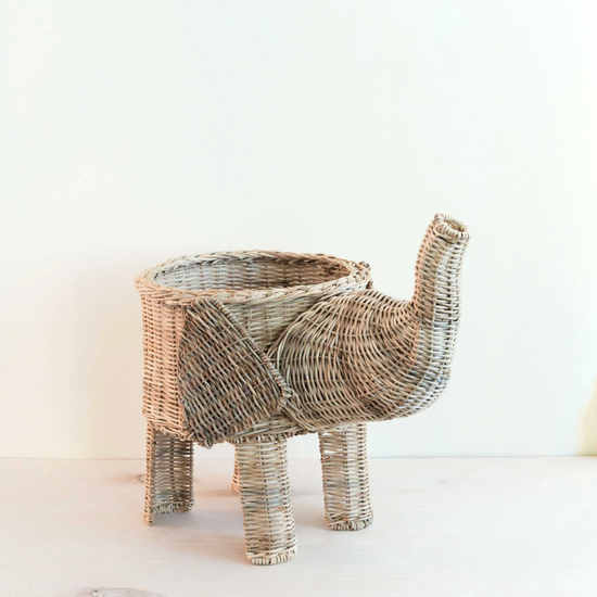 Natural Rattan Elephant Basket