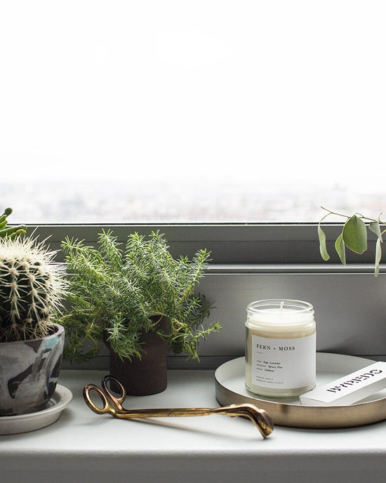 Load image into Gallery viewer, Fern + Moss Minimalist Candle
