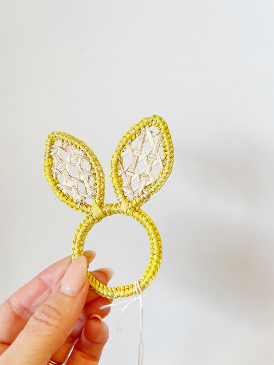 Bunny Ear Napkin Ring  Yellow