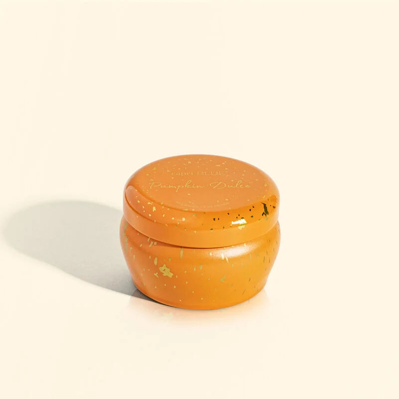 Load image into Gallery viewer, Pumpkin Dulce Glimmer Mini Tin Candle

