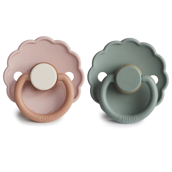 Biscuit & Lily Pad FRIGG Daisy Natural Rubber Baby Pacifier 2 Pack - 6-18 Months